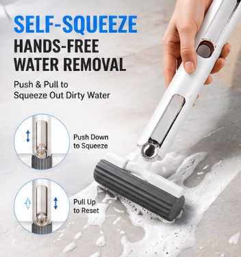 Portable Self-Squeeze Short Mop