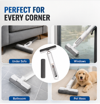 Portable Self-Squeeze Short Mop
