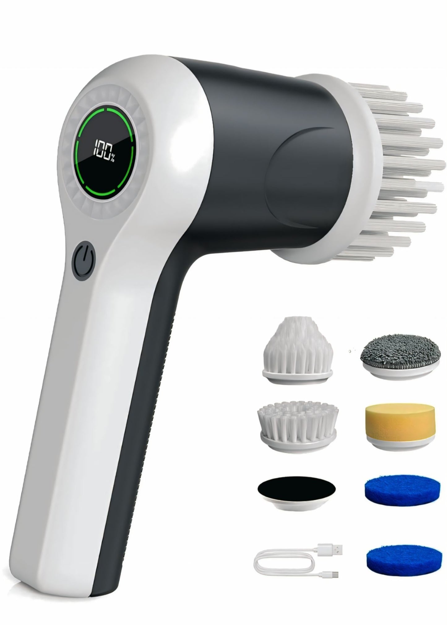 360° Cordless Electric Spin Scrubber | Rechargeable Waterproof Cleaning Brush with 180 Min Battery Backup